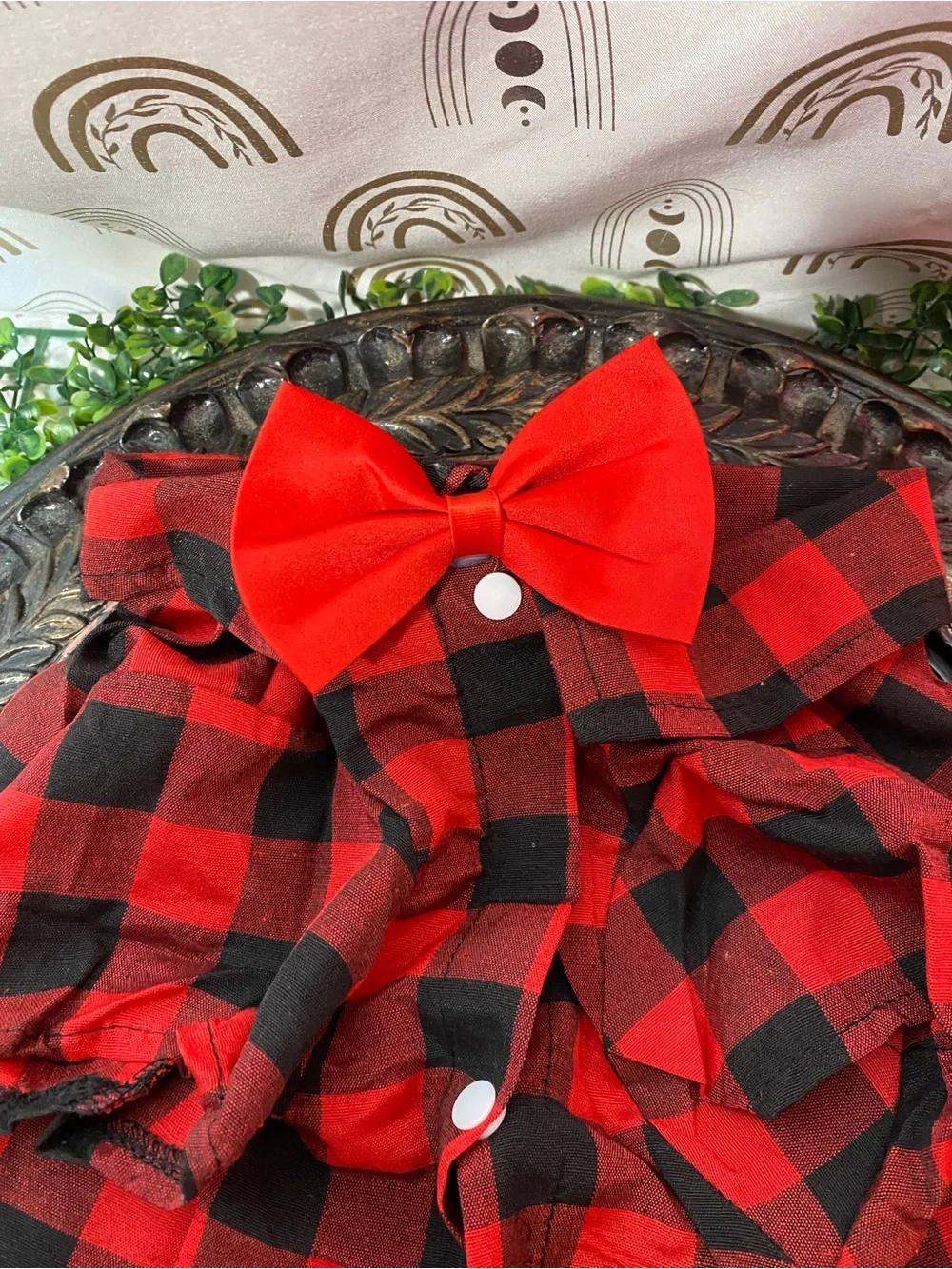 Unbranded Red & Black Buffalo Plaid Dog Jacket
